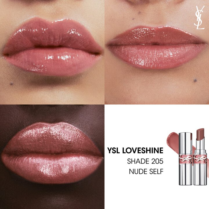 YSL Loveshine глянцевая помада — оттенок 205 Nude Self
