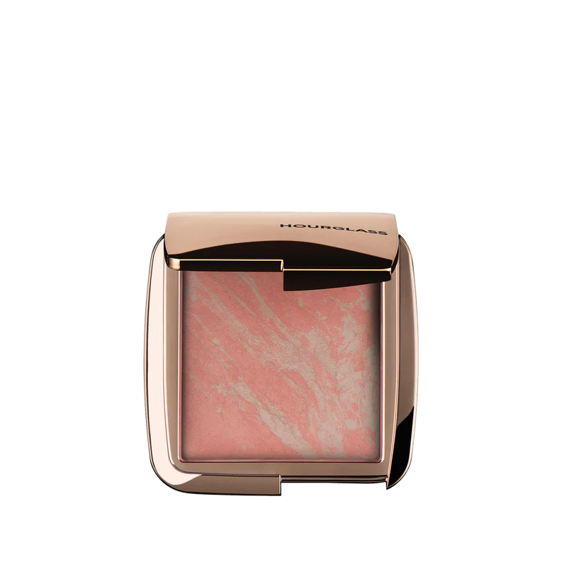 Hourglass blush compact on a white background