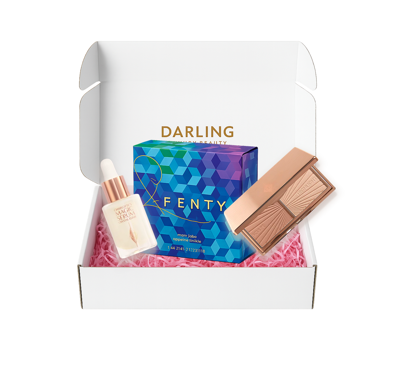 Charlotte Tilbury & Fenty Luxury Gift Set – Serum, Lipstick & Mini Bronze & Glow