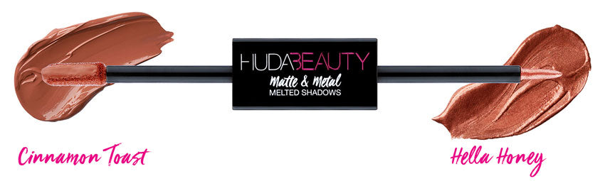 Матовые и металлические тени Huda Beauty Matte & Metal Melted Shadows – Cinnamon Toast & Honey