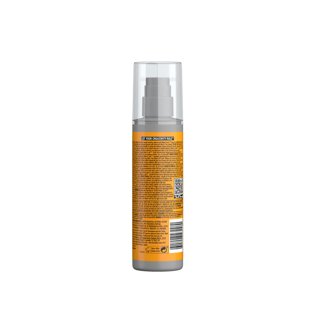 Skincare bottle with orange label on a white background