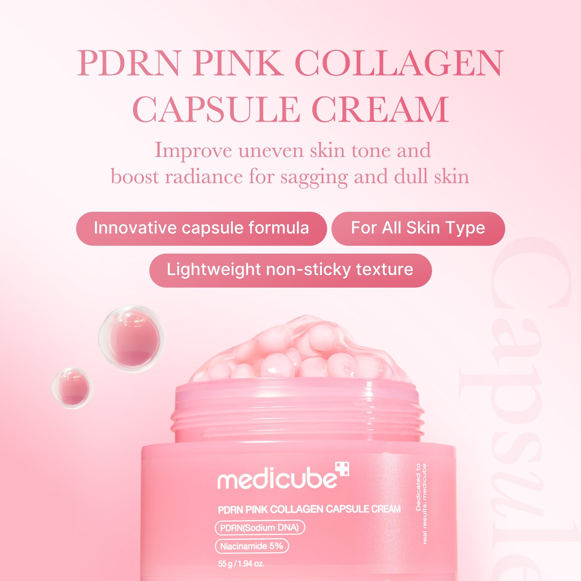 Medicube PDRN Pink Collagen Capsule Cream - texture