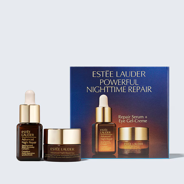 Ночной восстанавливающий набор Estée Lauder Powerful Nighttime Repair Set – Мини-сыворотка и гель-крем для век