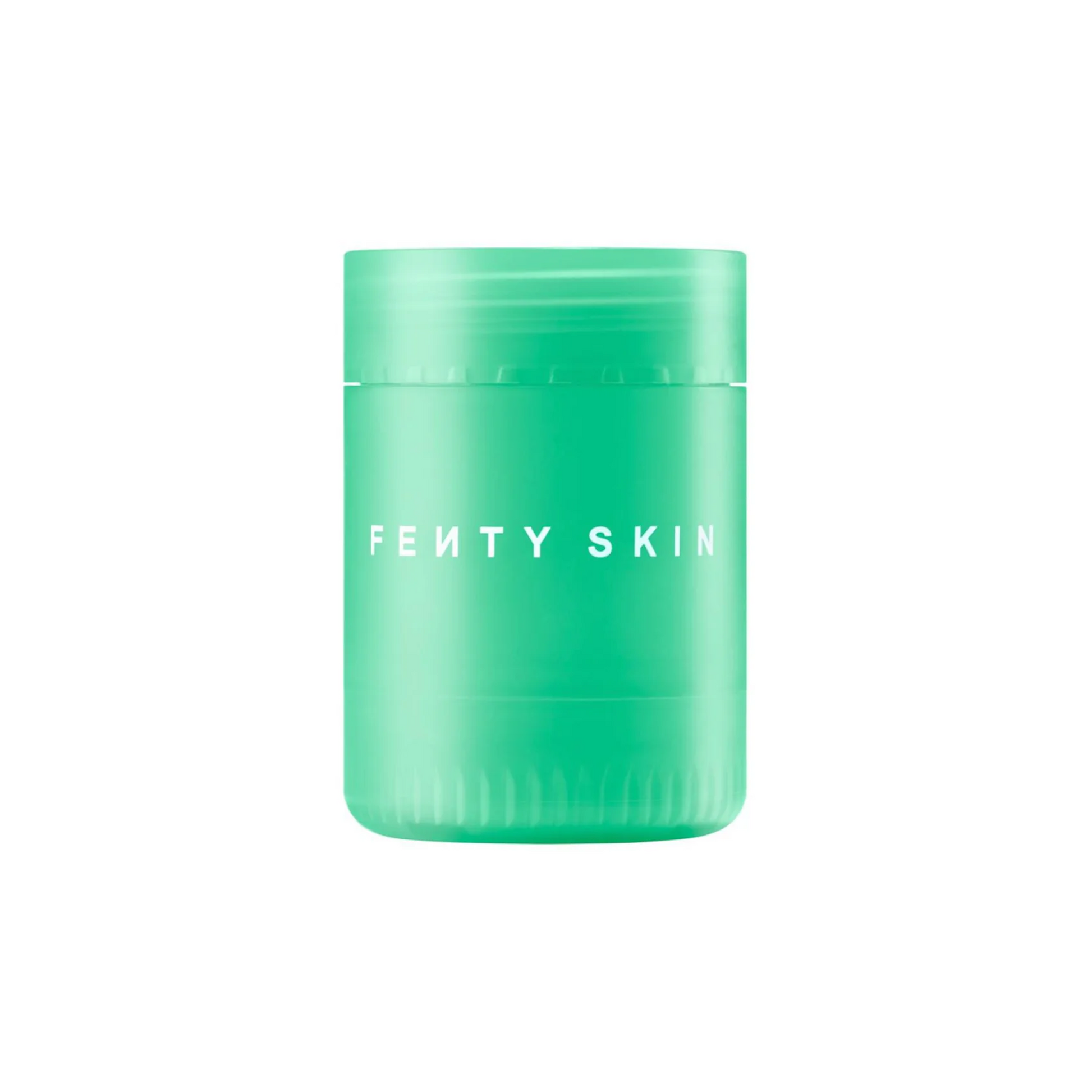 Green container with 'Fenty Skin' text on a white background